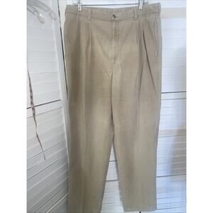 Vintage LL Bean Khaki Corduroy Pants Men’s Loose Chino Career Outdoor USA 36x34